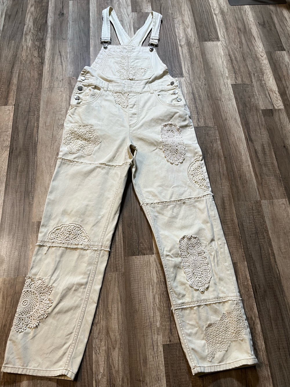 Urban Outfitters UO Ezra Crochet Patchwork Overall Size S-p - Picture 3 of 17